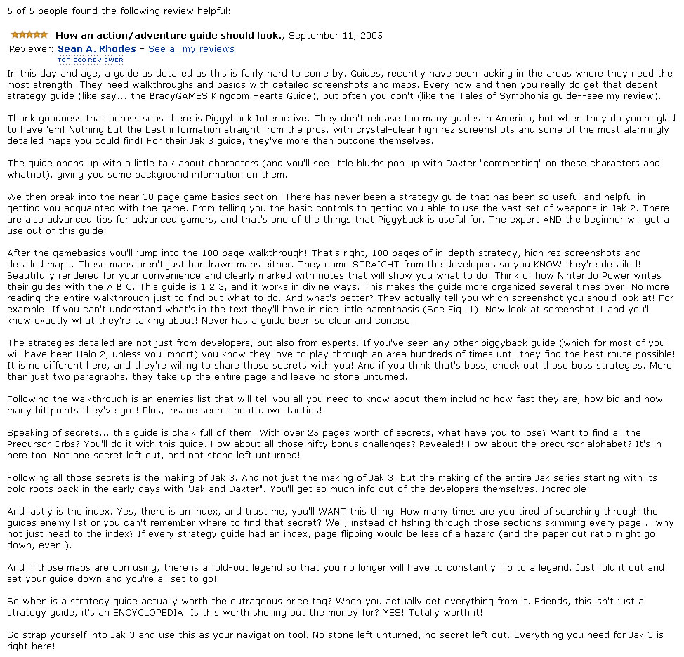 Jak 3™ - The Official Guide - Piggyback.com